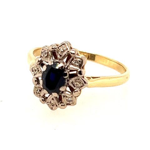 Sapphire and diamond ring