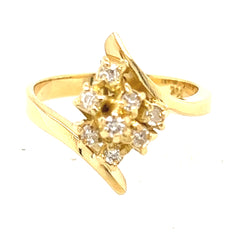 18ct yellow gold diamond ring