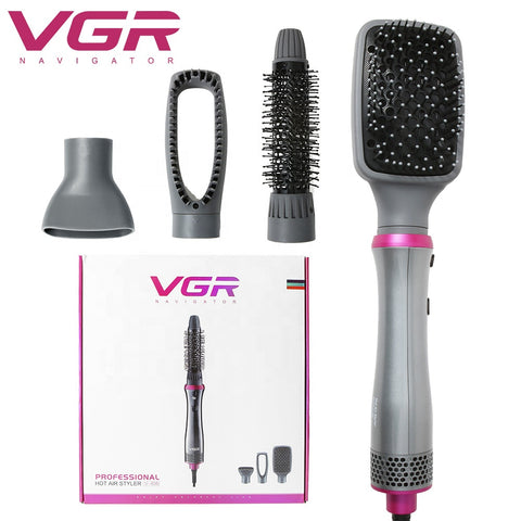 VGR V-408 Professional Hot Air Style Combo Pack of Roller Comb, Hollow Comb, Concentrator Nozzle & Hair Brush Electric Hair Styler Grooming kit