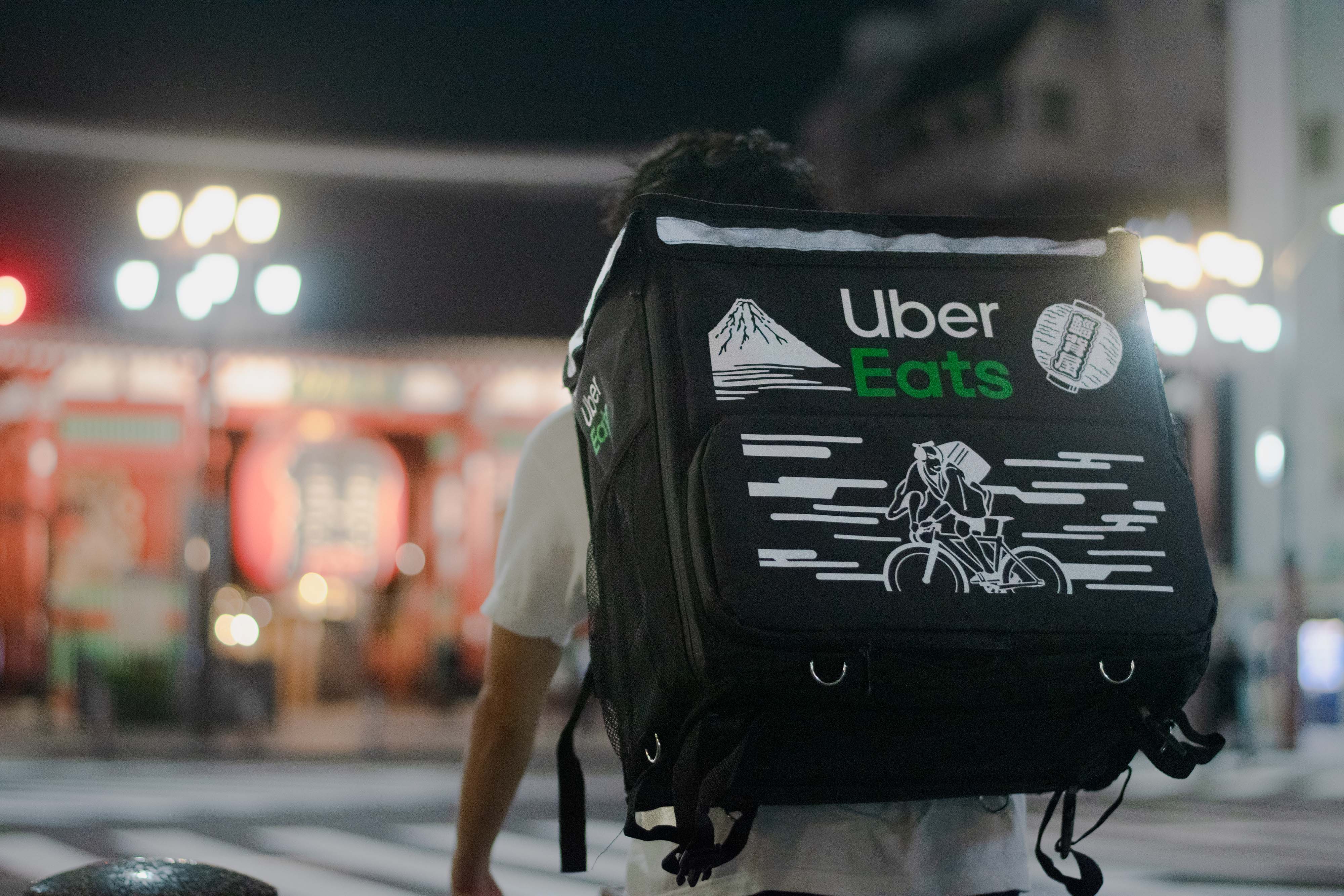 浮世絵風」Uber Eats（ウーバーイーツ）バッグ用ステッカー｜鯔背屋