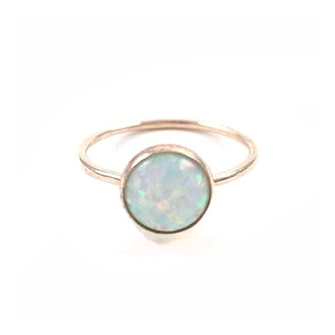 Large Opal Silver Ring
