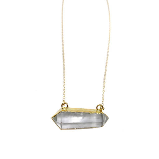 Quartz Crystal Wand Necklace