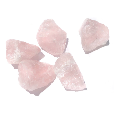 raw rose quartz stone