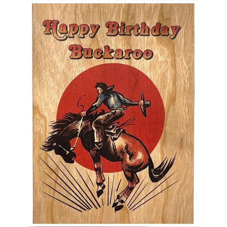 Wood Folding Card - Buckaroo