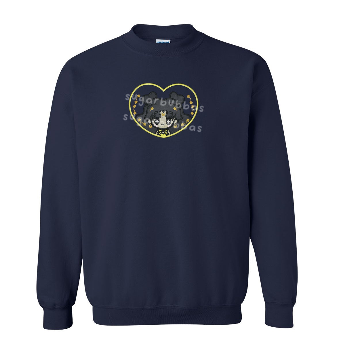 Human Moon Cat Handmade Embroidered Graphic Apparel