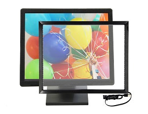 Overlay touch screen monitor