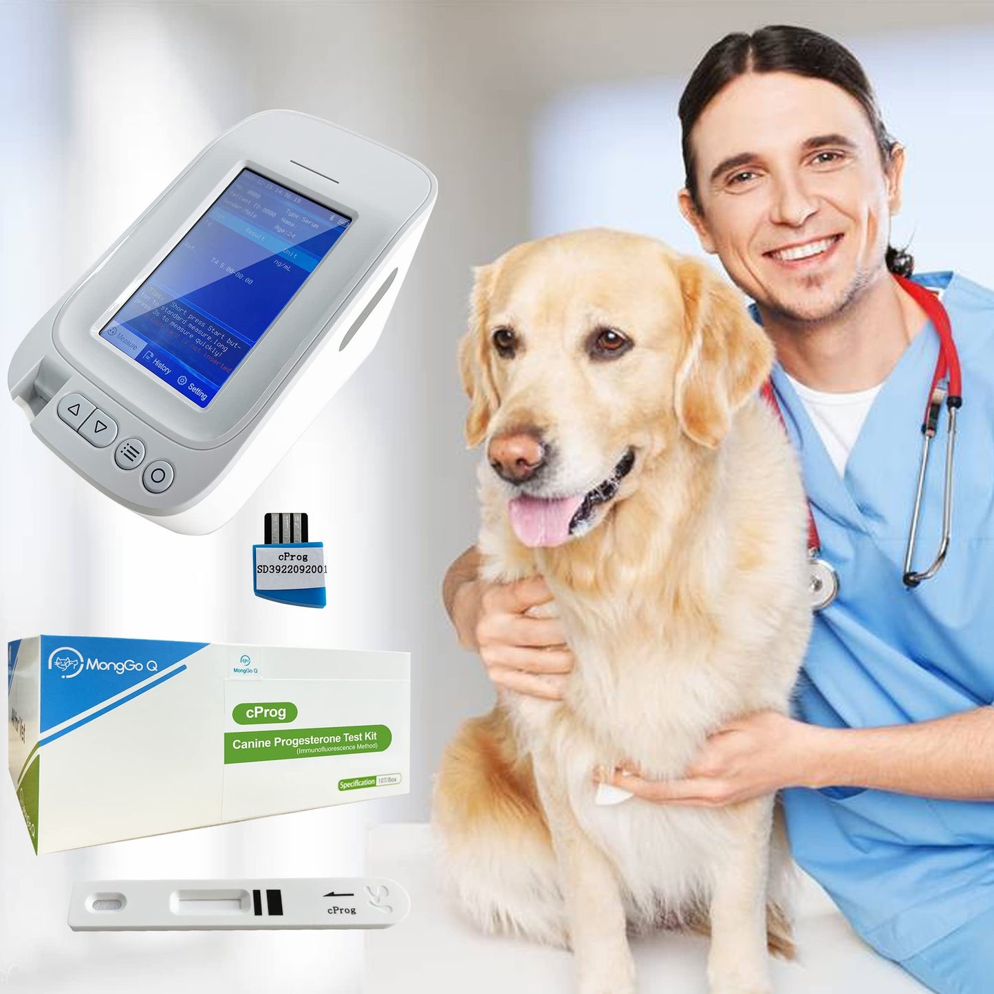 Canine Pregnancy Test Kit for Dog, Dog Pregnancy Test Convenient Fast and Accurate Easy to Use Results Detection for Dog