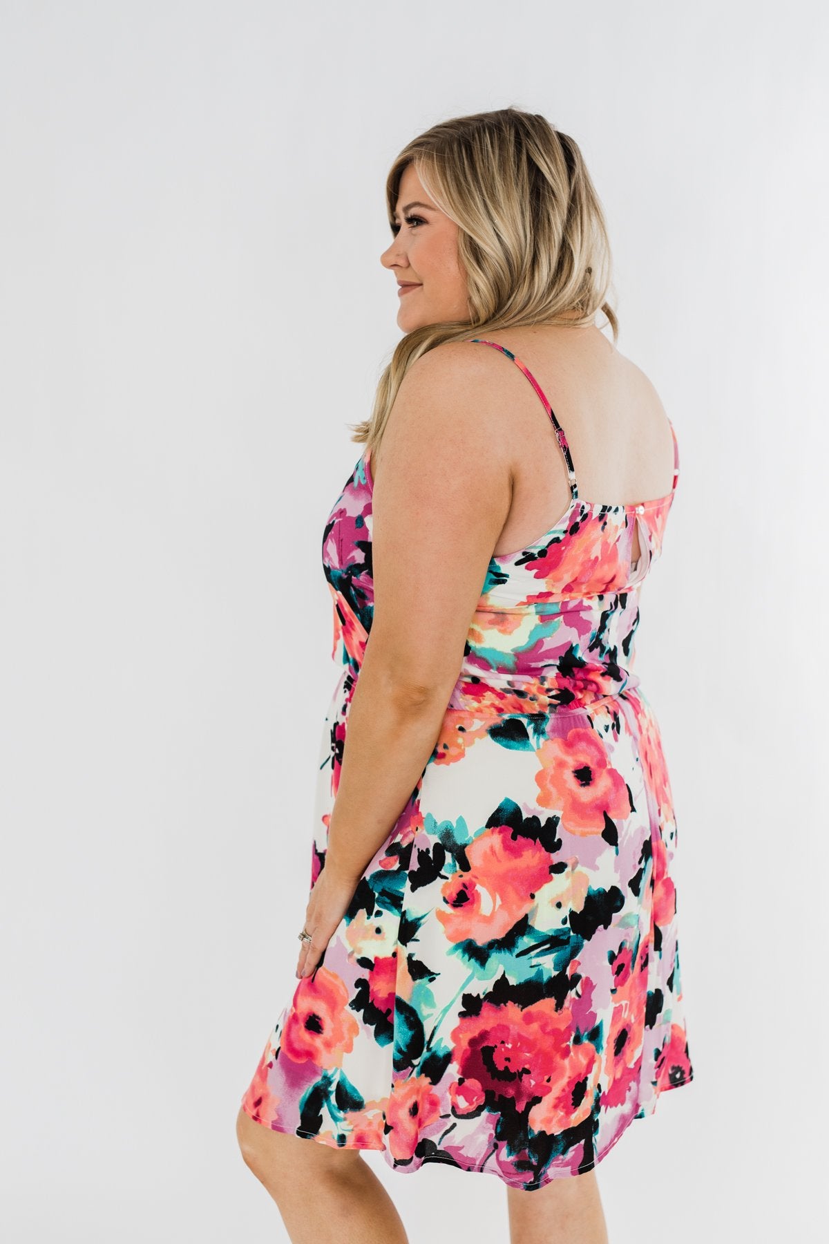 Adore Me Floral Watercolor Dress- Multi-Color – The Pulse Boutique