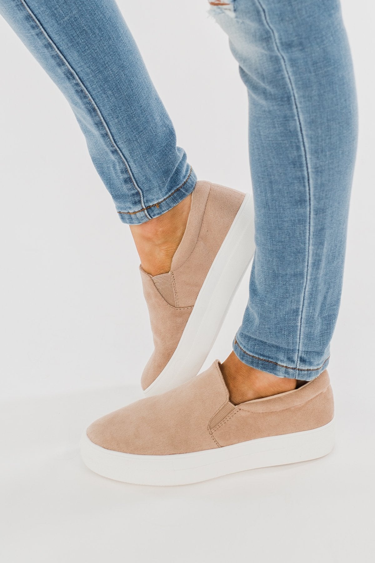 taupe slip on