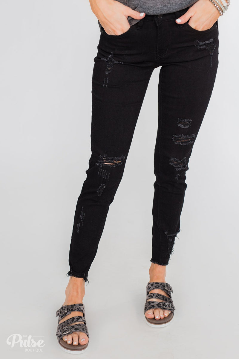 black kancan jeans