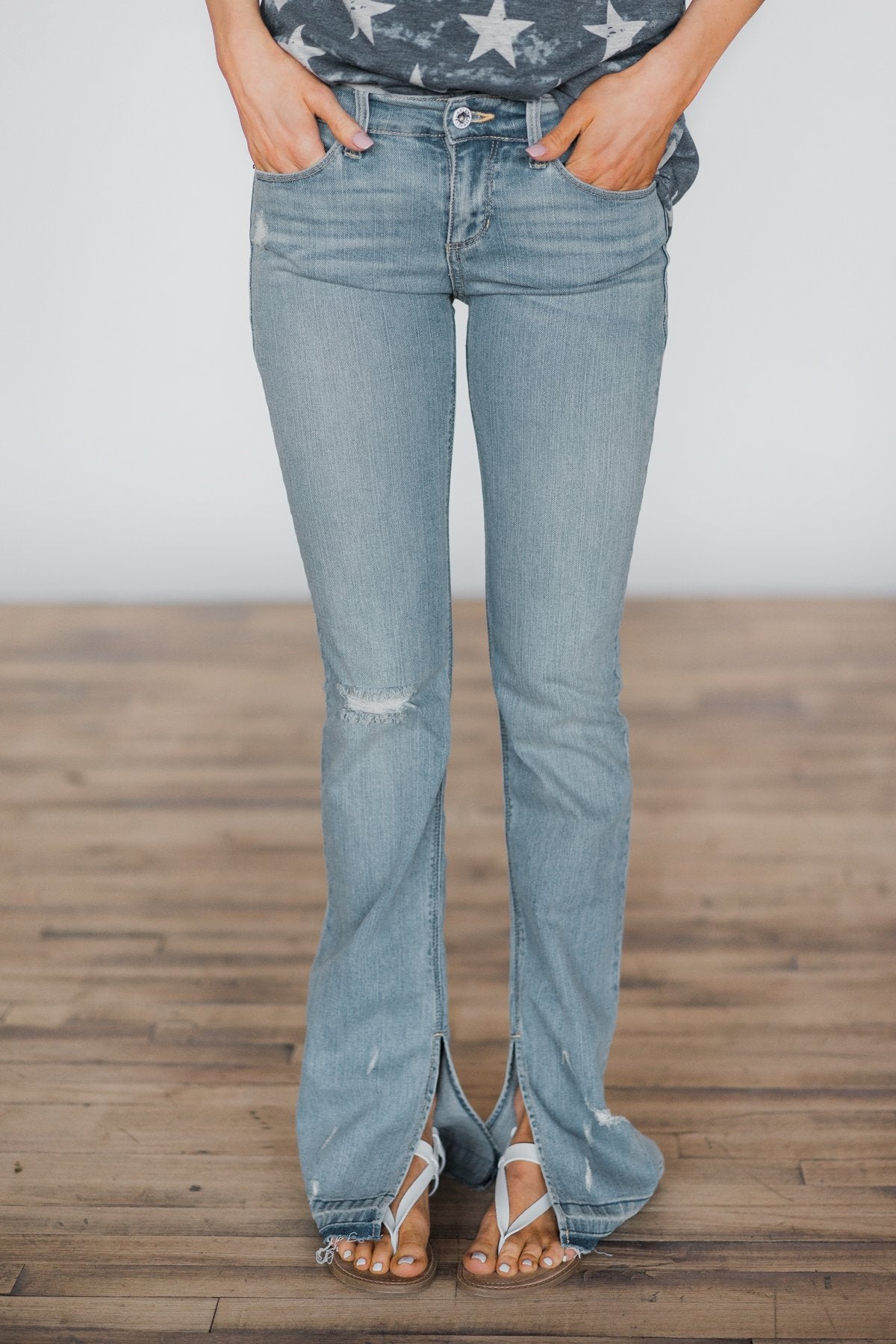 sneak peek flare jeans