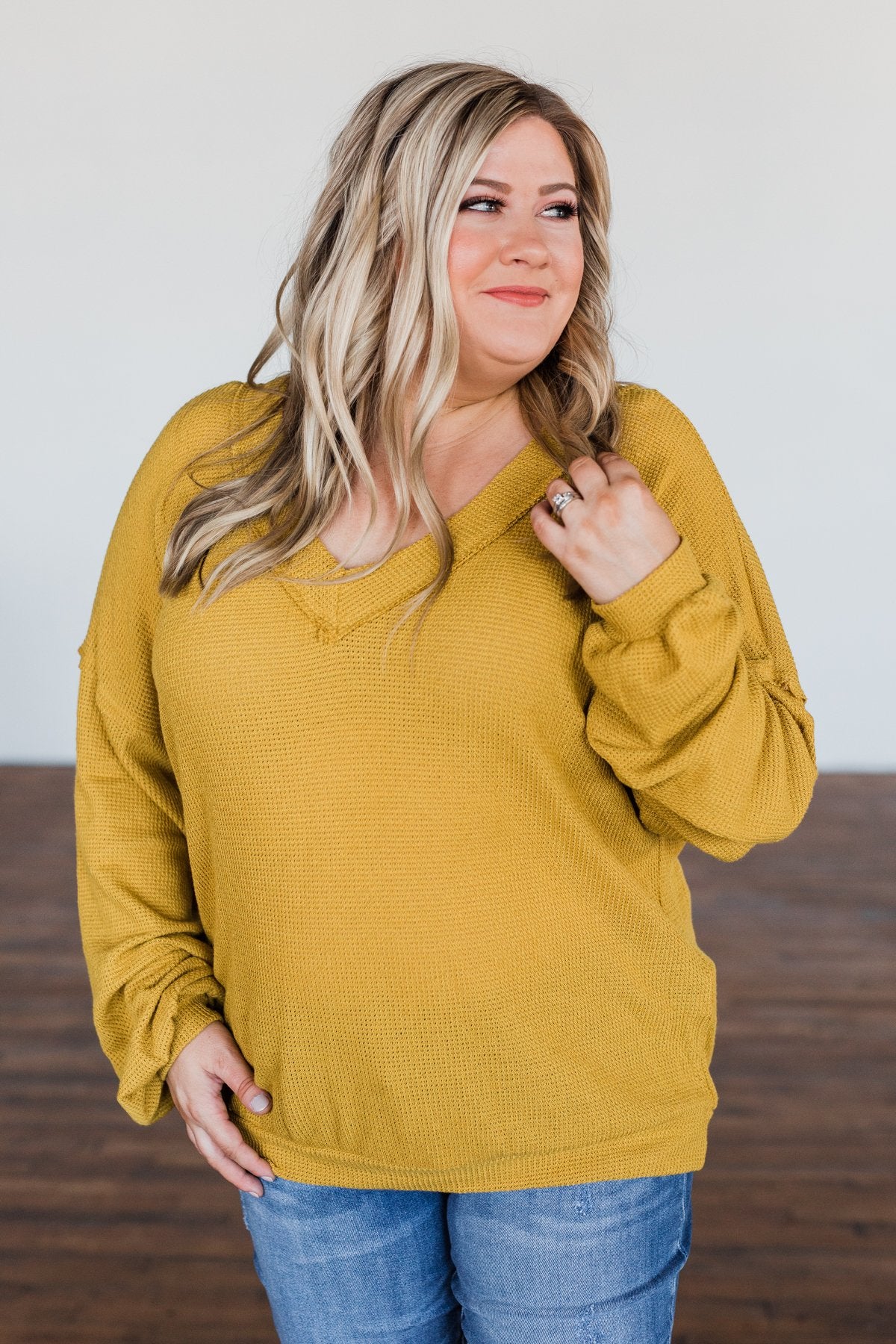 Know You Better Thermal Long Sleeve Top- Mustard – The Pulse Boutique