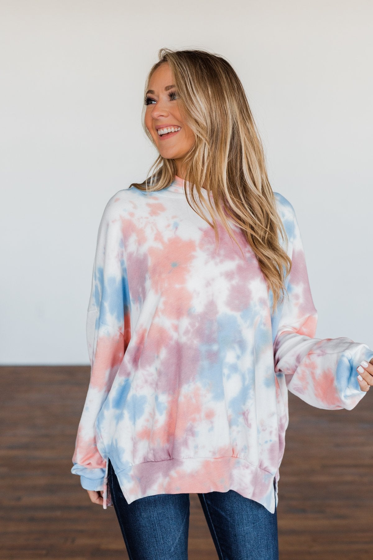 Personal Paradise Oversized Tie Dye Hoodie- Blue, Mauve, Orange – The ...