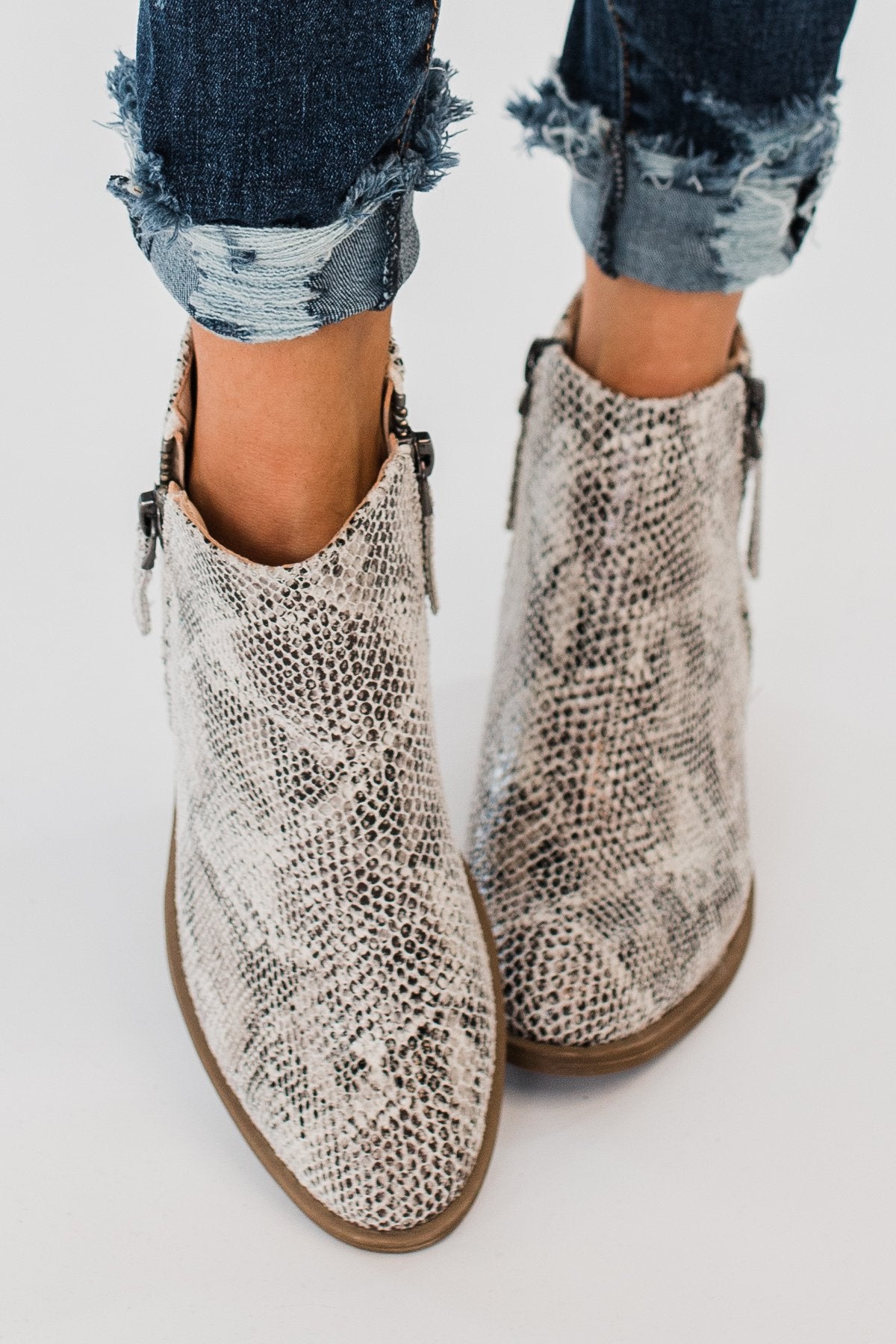 booties snake print