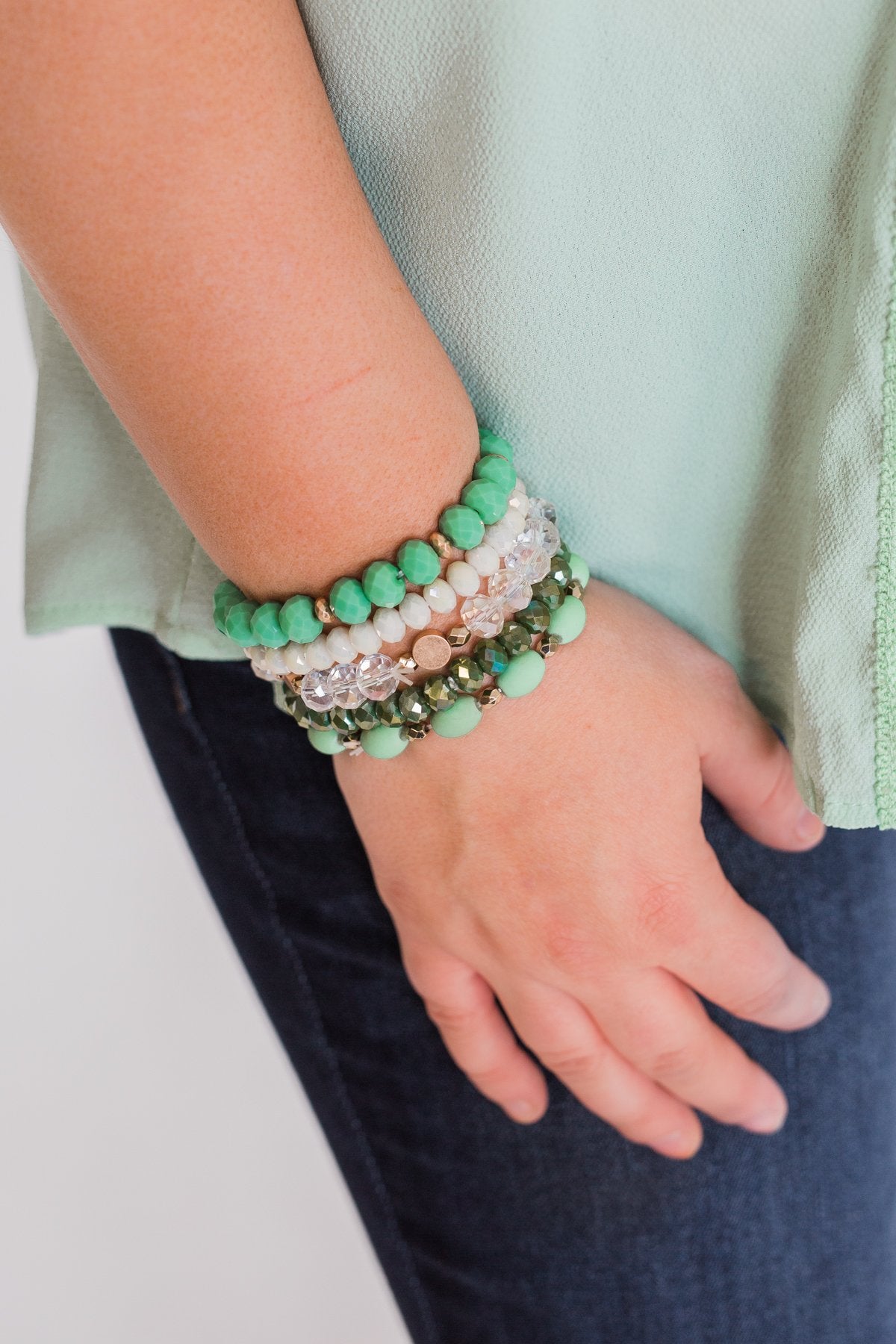 Shades of Green Beaded Bracelet Set – The Pulse Boutique