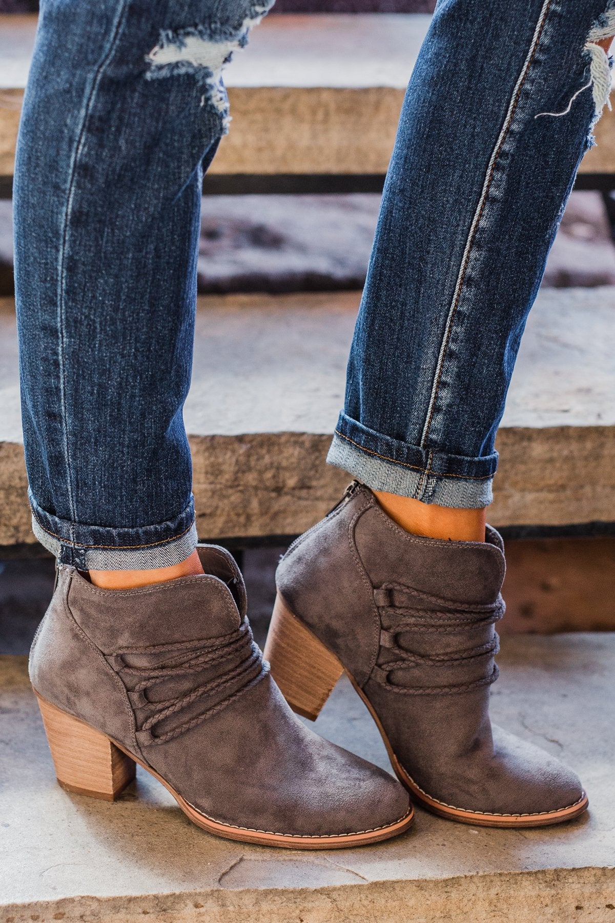 Very G Havana Booties- Grey – The Pulse Boutique