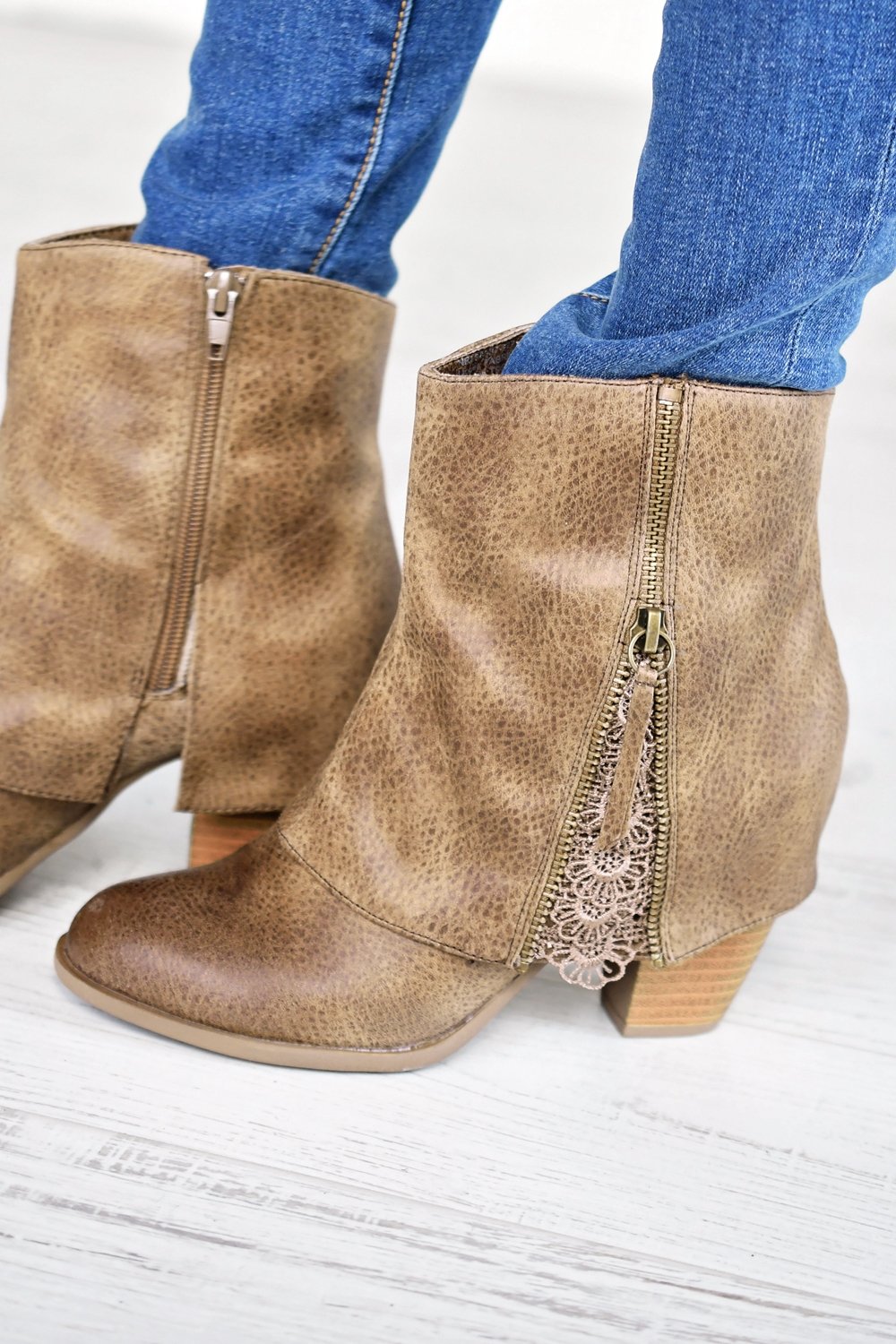 Summer Booties ~ Taupe – The Pulse Boutique