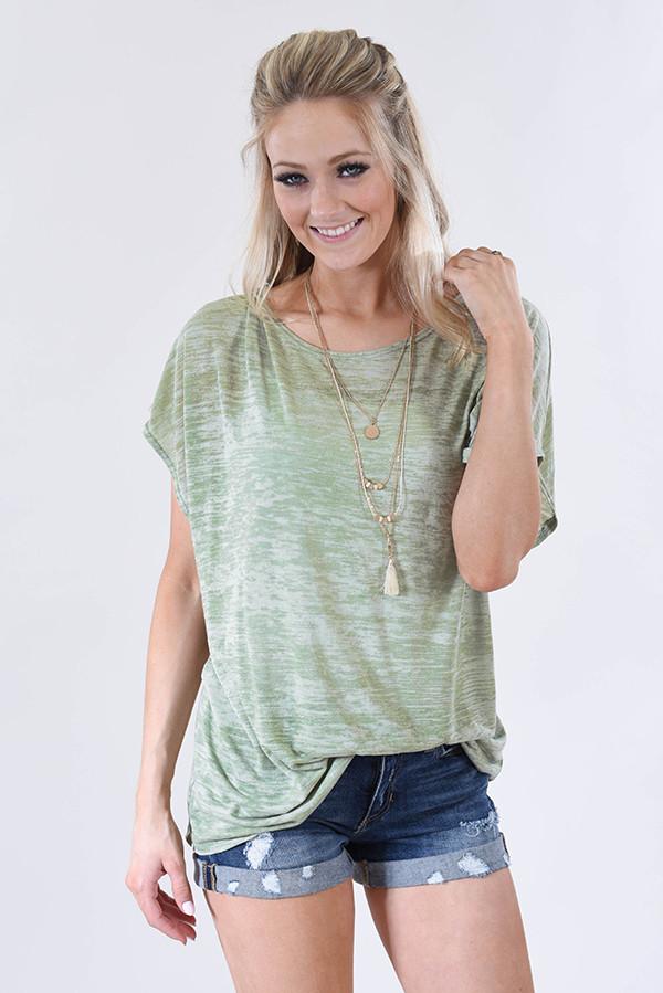 Take a Bow Sage Green Top – The Pulse Boutique
