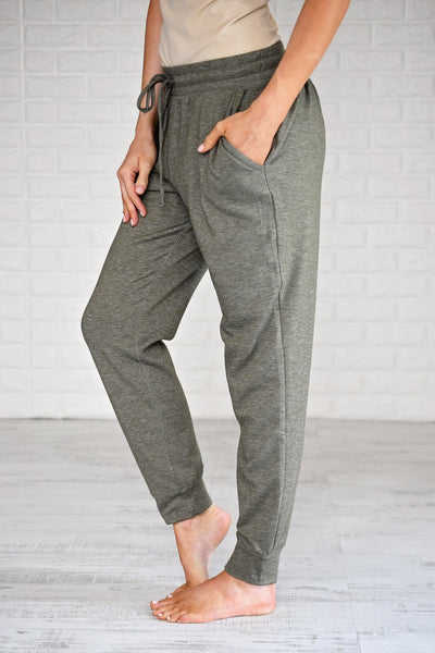 Coziest Joggers Ever ~ Olive – The Pulse Boutique