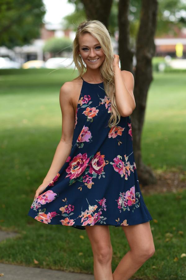Beautiful Distraction Dress ~ Navy – The Pulse Boutique