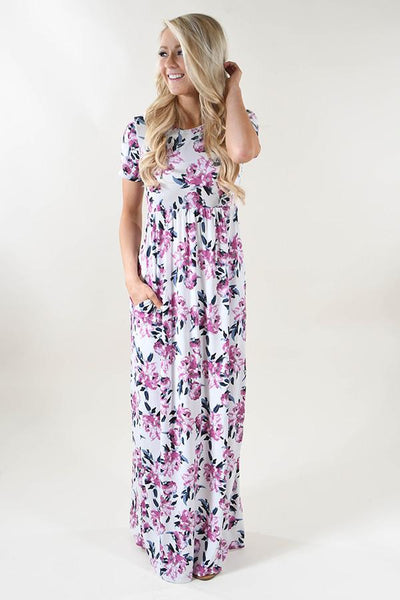 Ivory Dreams Floral Maxi Dress – The Pulse Boutique