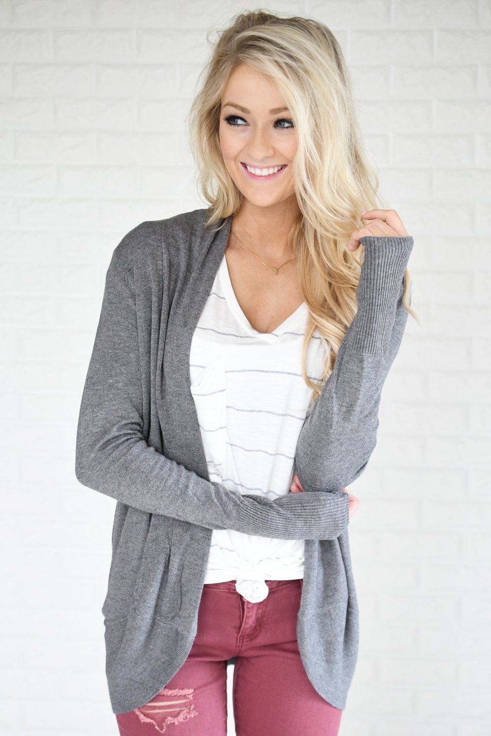 Charcoal Cardigan – The Pulse Boutique