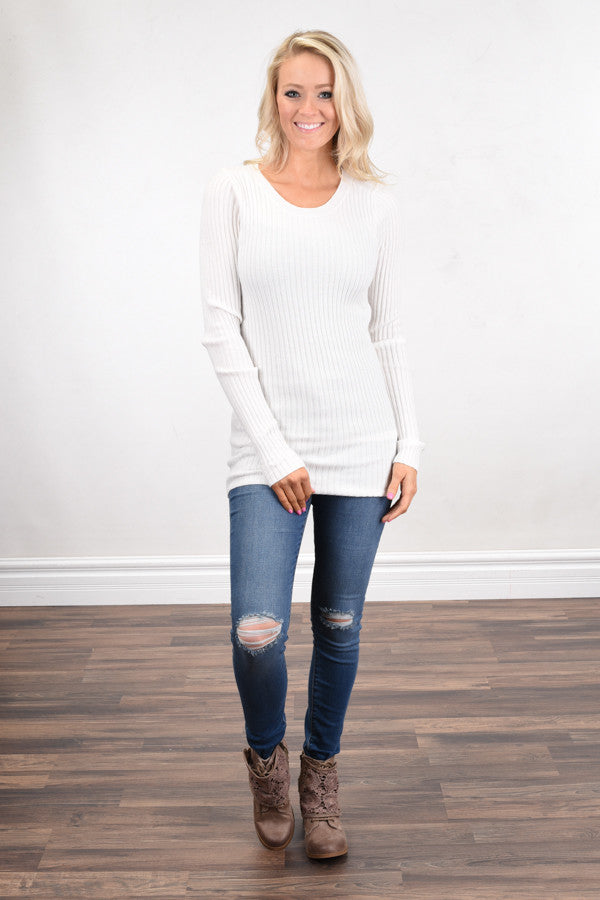 Essential Ivory Knit Top The Pulse Boutique