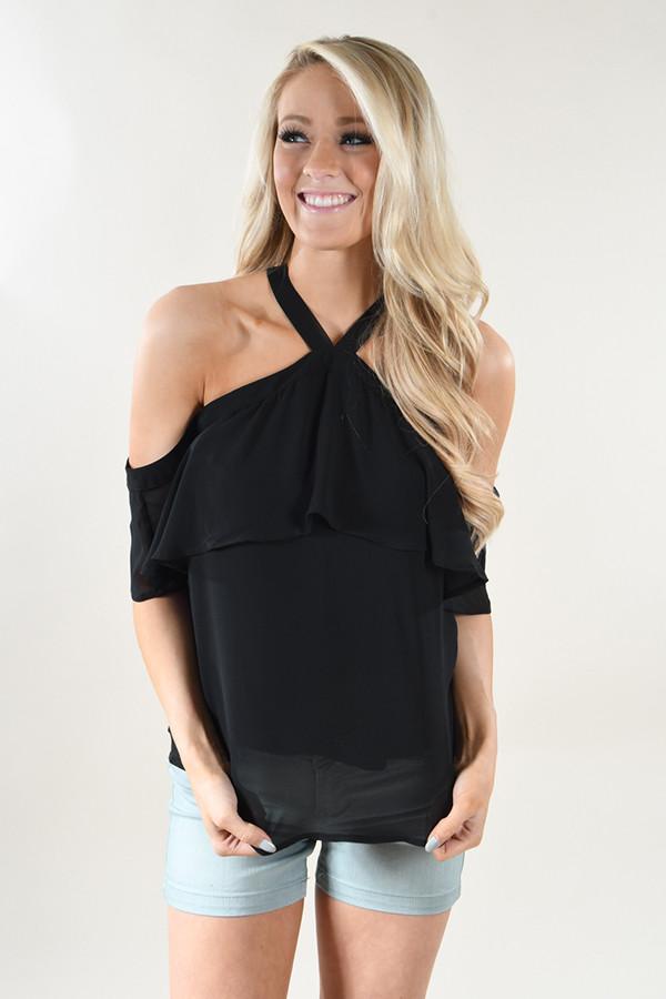 Steal the Show Top ~ Black – The Pulse Boutique