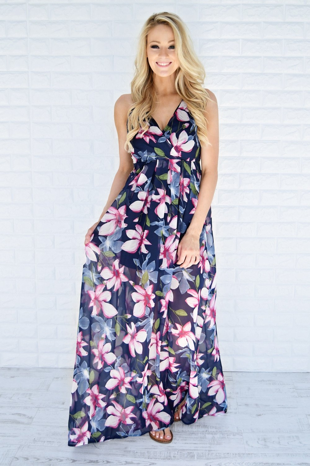Sunshine & Summertime Maxi Dress ~ Navy – The Pulse Boutique