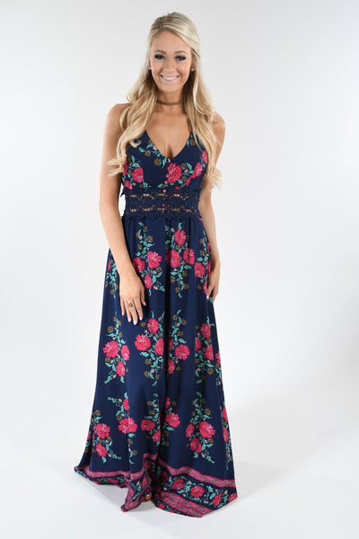 Out Of The Blue Floral Maxi Dress The Pulse Boutique 