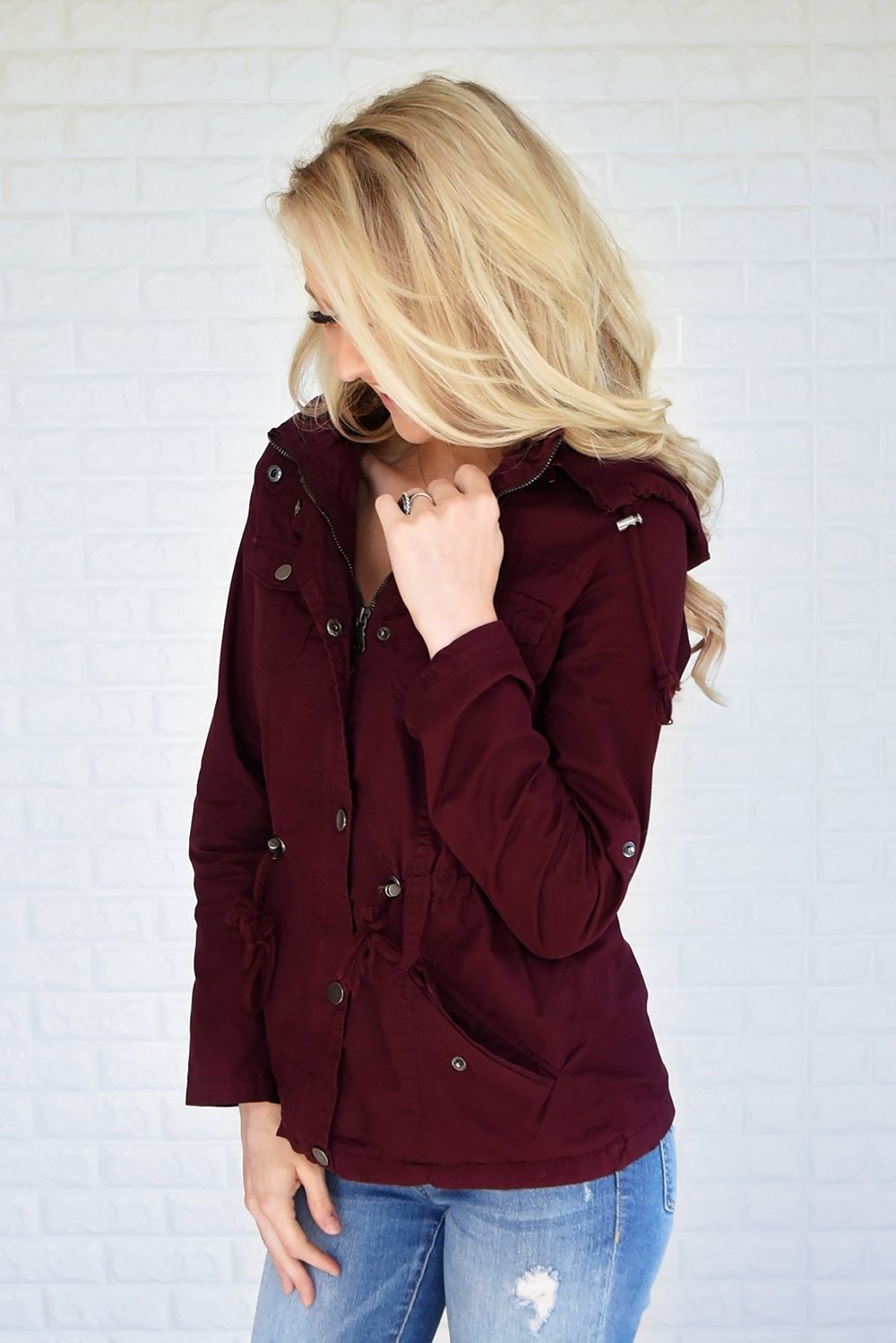 Crisp Leaves & Cool Breeze Fall Jacket ~ Burgundy – The Pulse Boutique