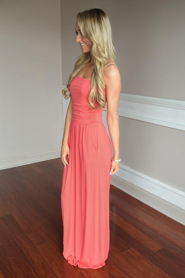 Save the Date Maxi ~ Coral – The Pulse Boutique