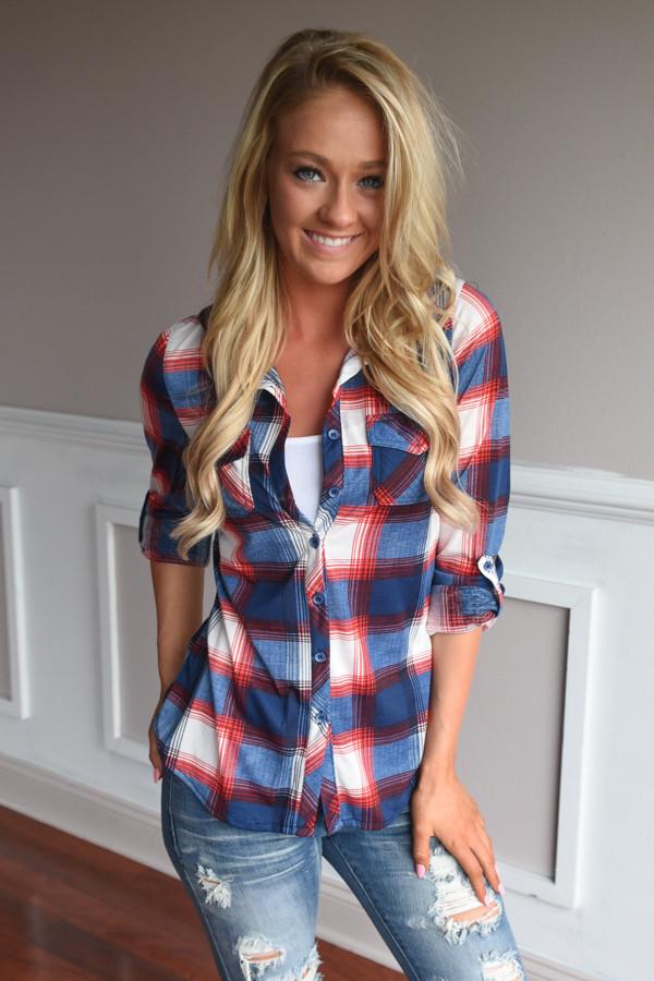 Red & Blue Striped Plaid – The Pulse Boutique