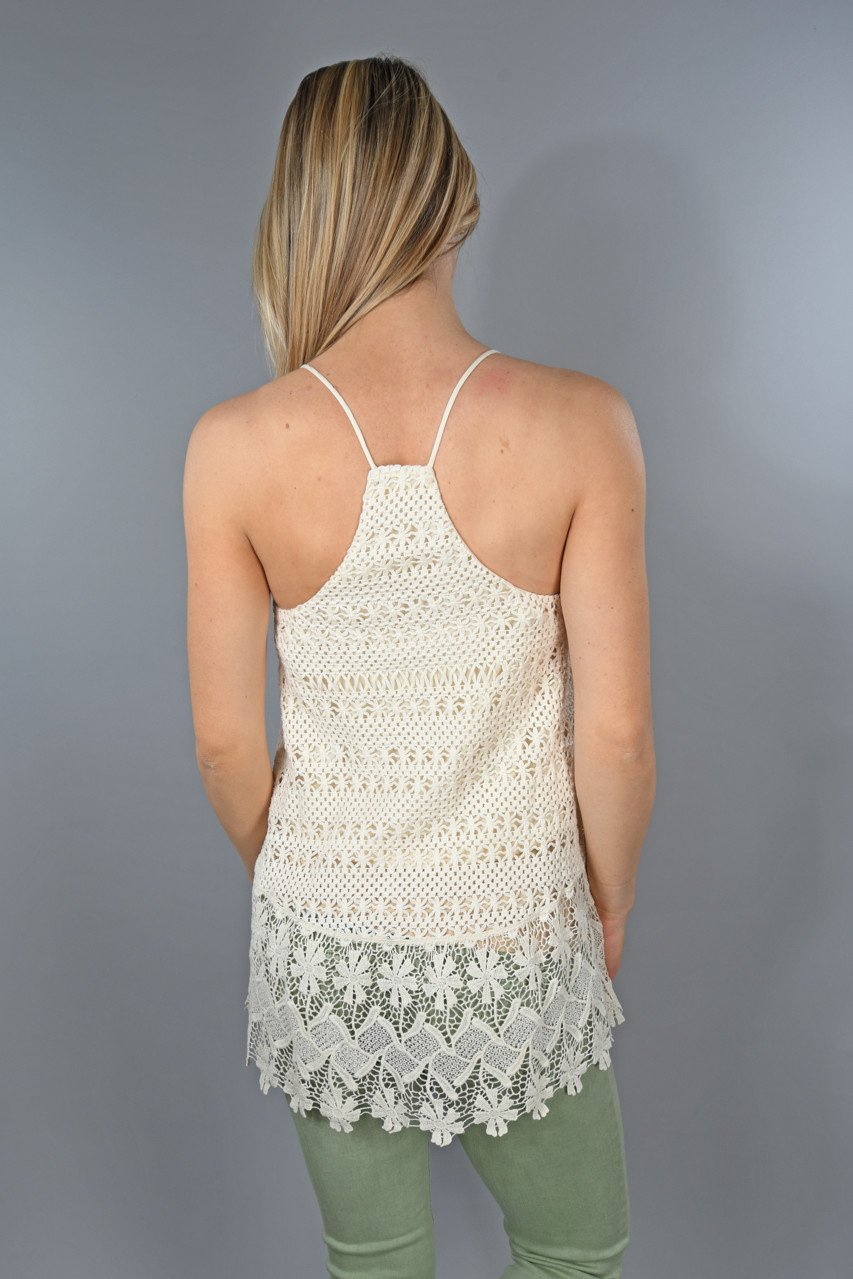 Cream Crochet Top The Pulse Boutique