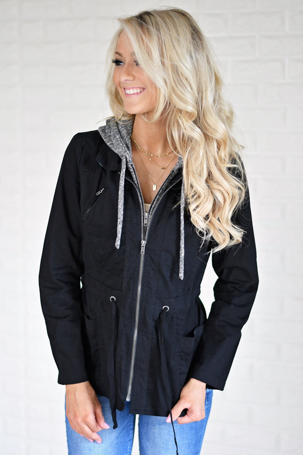 Essential Fall Jacket - Black – The Pulse Boutique