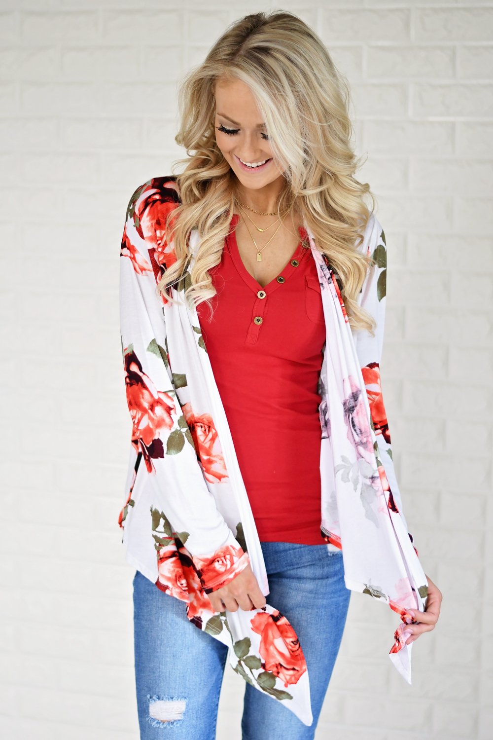 Bold Ivory Floral Cardigan – The Pulse Boutique