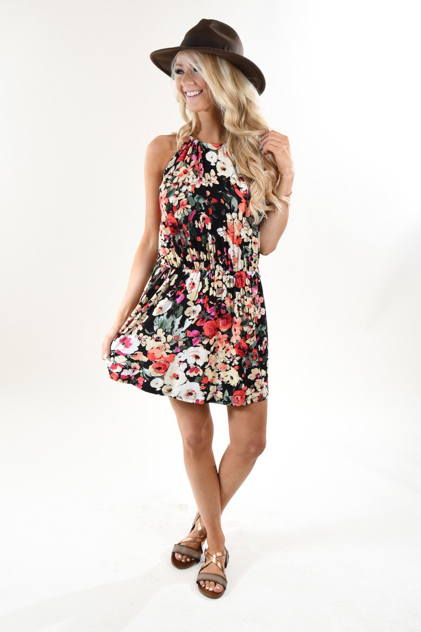 Floral Bouquet Dress – The Pulse Boutique