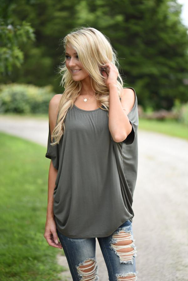 Heart on My Sleeve Top - Olive – The Pulse Boutique