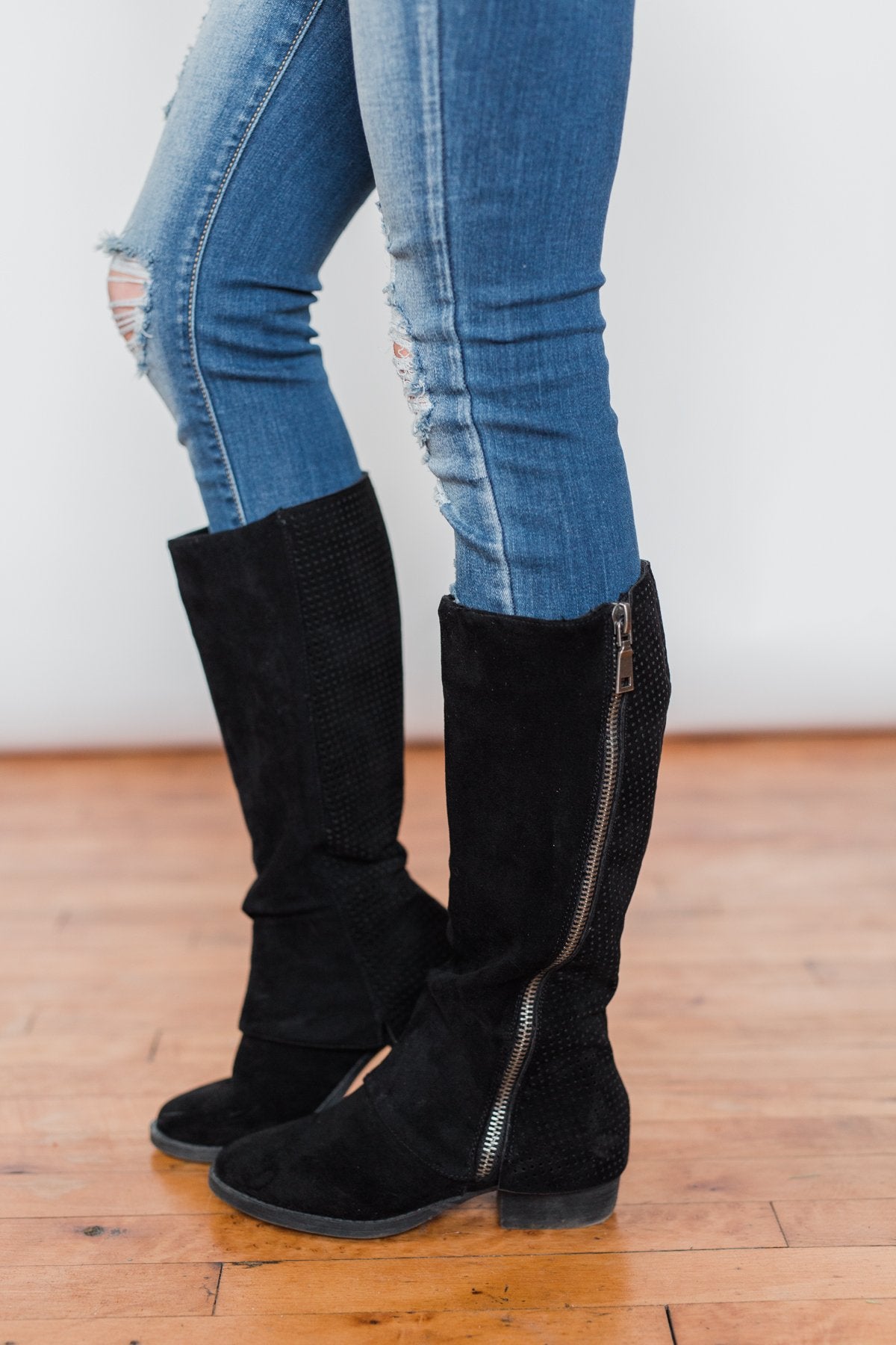 very black boots