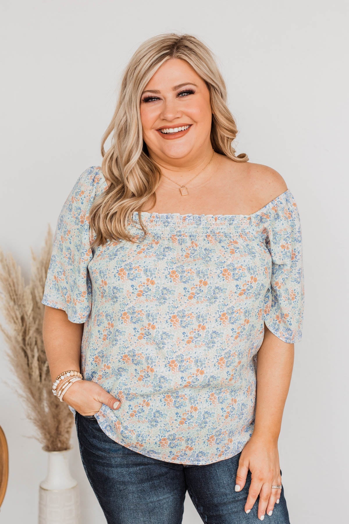 The Unknown Sleeve Blouse- Blue – The Pulse Boutique