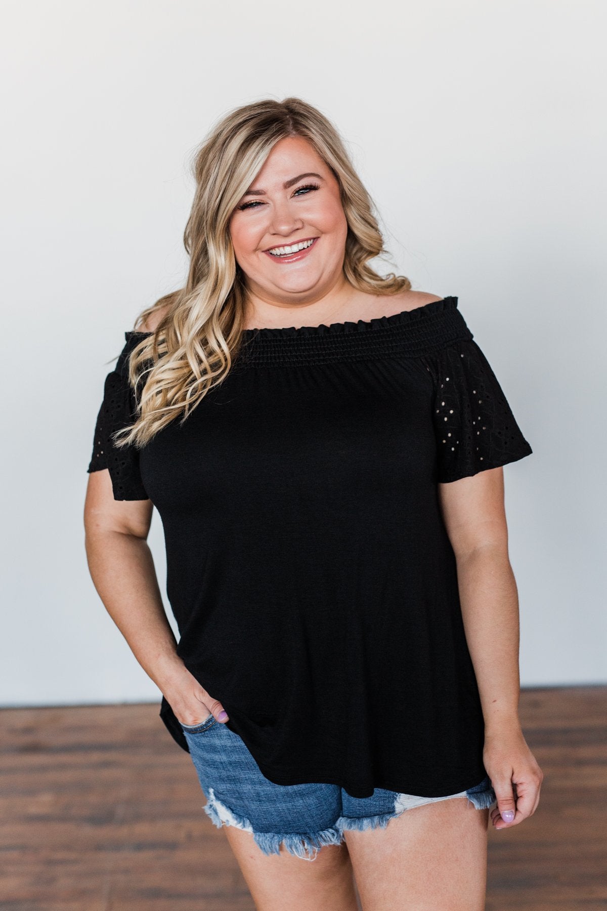 Share Your Dreams Off The Shoulder Top- Black – The Pulse Boutique