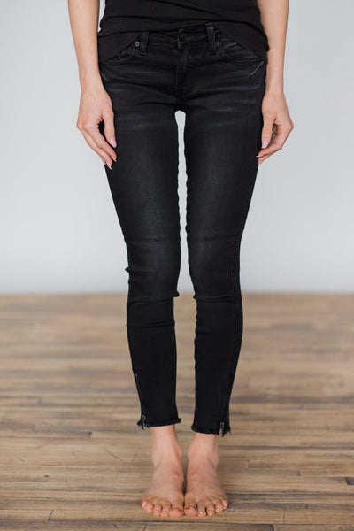 Kan Can Jeans ~ Black Side Ankle Zipper Skinnies – The Pulse Boutique
