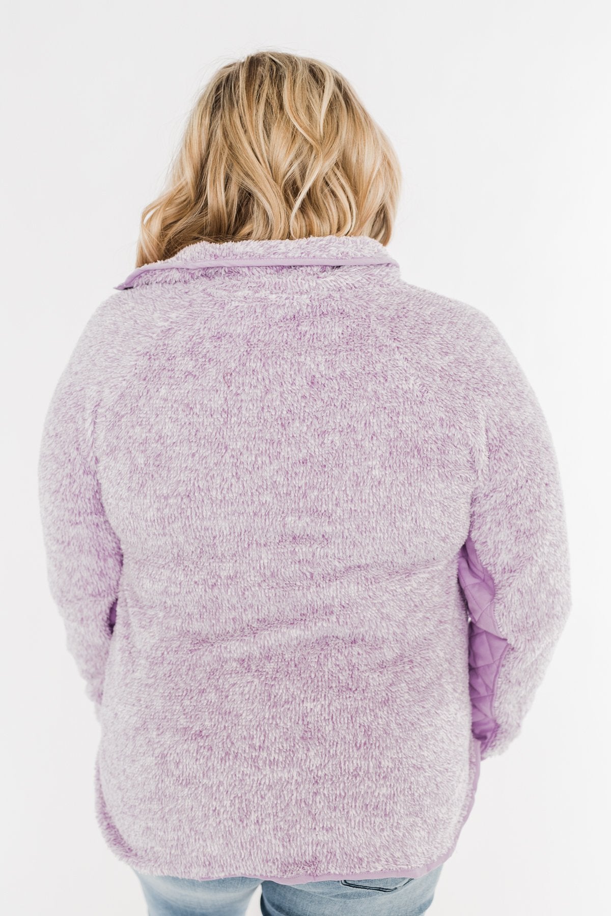 lavender sherpa pullover