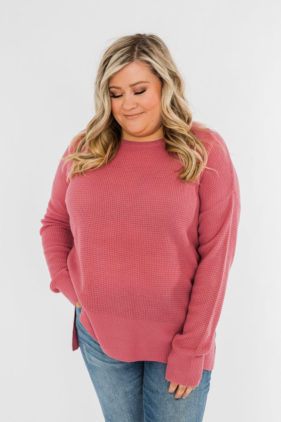 Dream About Us Knit Sweater- Lipstick Pink – The Pulse Boutique