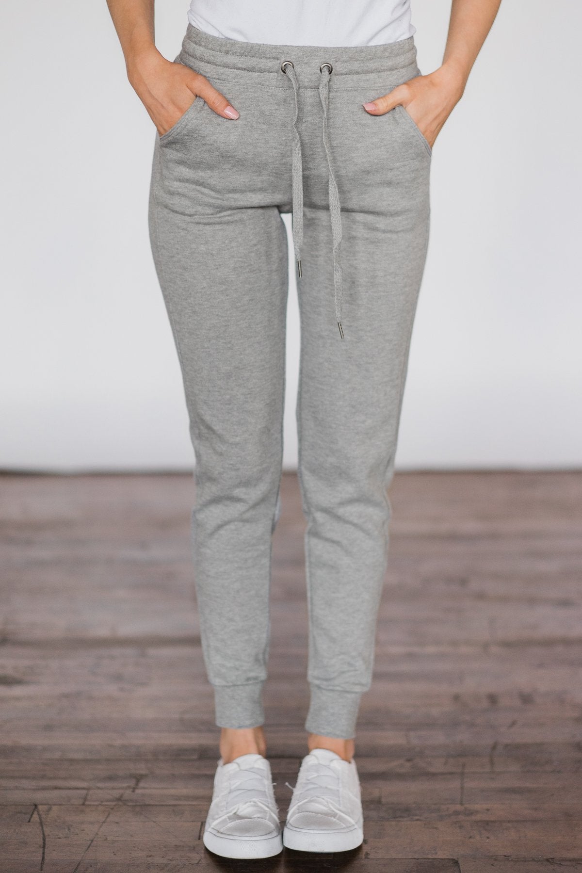 Grey Slim-Fit Joggers – The Pulse Boutique