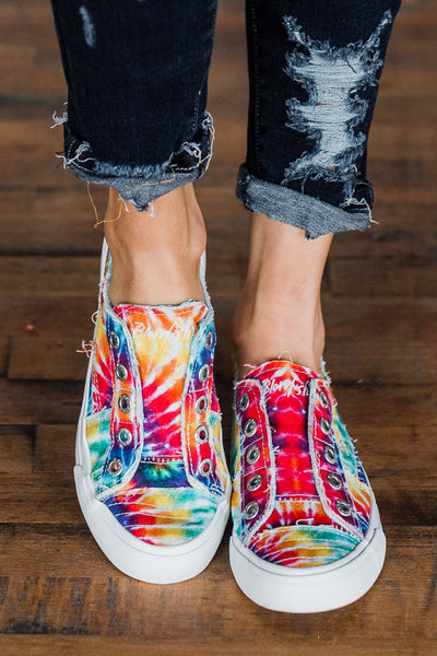 Blowfish Play Sneakers- Rainbow Tie Dye – The Pulse Boutique