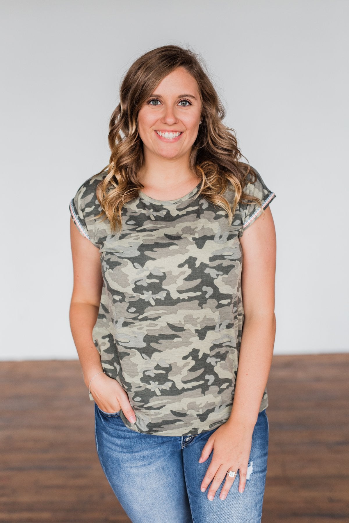 Something I Said Short Sleeve Top- Camo – The Pulse Boutique