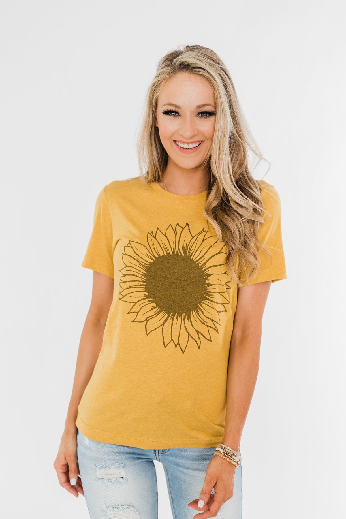 Simple Sunflower Graphic Tee- Yellow – The Pulse Boutique