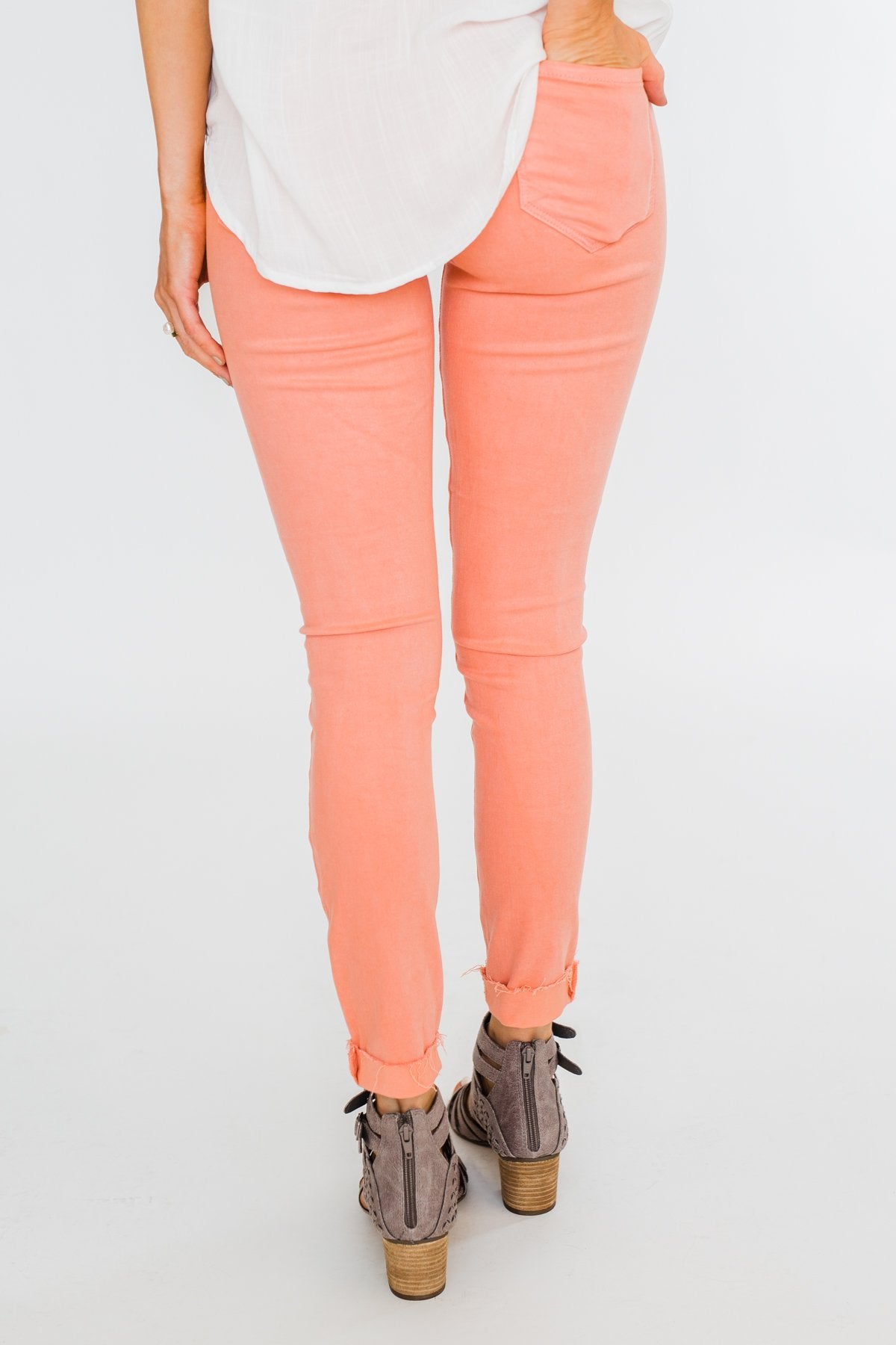 distressed colored jeans