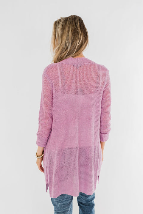 Long Sleeve Knit Cardigan- French Rose – The Pulse Boutique